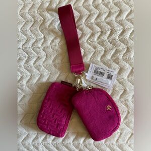 Lululemon Pink Dual Pouch Wristlet